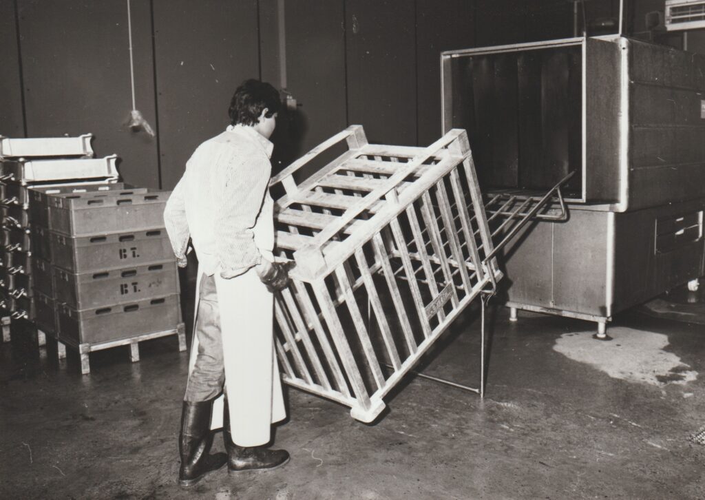 Oude palletbox